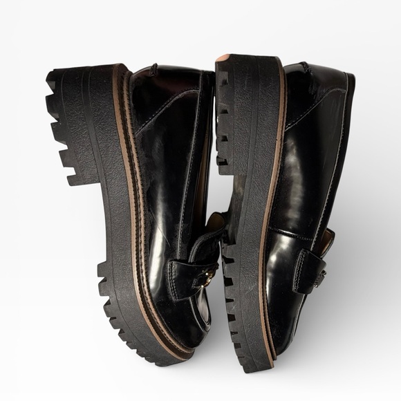 Sam Edelman Laurs Platform Lug Sole Patent Leather Loafers Sz 7 - Picture 9 of 12